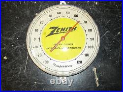 Vintage 6 Zenith Radio, TV, Advertising Thermometer, PARTS-TUBES-ANTENNAS-ACC