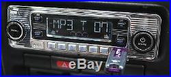 Vintage 70's AM FM Car Stereo Radio Shaft and Knob Look iPOD & USB CD BLUETOOTH