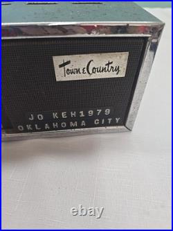 Vintage 70's Town & Country Cb Radio MODEL MC 27 FOR PARTS POWERS ON