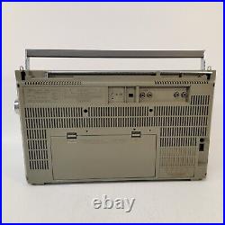 Vintage 80s Realistic SCR-8 Stereo Boombox Silver 14-778 AS IS Parts or Repair