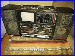 Vintage 80s Sound Design Model 4873 BoomBox With TV and Dual Tape parts repair