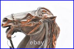 Vintage ABBOTWARES Rearing Horse With Cowboy Bronze Radio RARE Antique PARTS