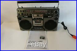 Vintage AIWA TPR-950H Boombox Cassette Recorder For Parts Radio & Meters Work