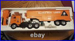 Vintage Allied Van Lines Radio Controlled 18-Wheeler with box FIXER or for PARTS