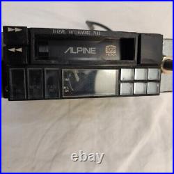 Vintage Alpine AM FM radio head unit Cassette player digital 7163 Parts As Is