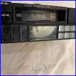 Vintage Alpine AM FM radio head unit Cassette player digital 7163 Parts As Is