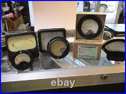 Vintage Ammeter Panel Meter STEAMPUNK, Radio, Parts, Repair Lot of Six