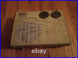 Vintage Antique RCA Victor Portable 8 Transistor Radio Beige Plastic Dials Parts