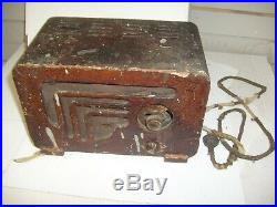 Vintage Art Deco Philco tube Radio Model 602 for repair or parts 39-4567