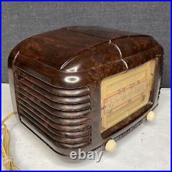 Vintage Astor Mickey Art Deco Tube Radio Brown Bakelite FOR PARTS/REPAIR