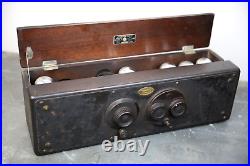Vintage Atwater Kent Model 30 Antique Tube Radio wood cabinet FOR PARTS REPAIR