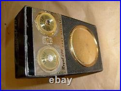 Vintage Black Zenith 500 Royal Deluxe Transistor Radio for Parts or Repair