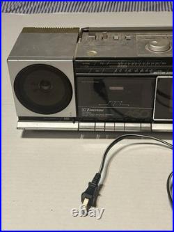 Vintage Boombox Emerson Model 450 With Black And White TV Set Parts Or Repair
