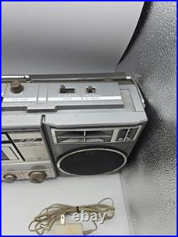 Vintage Boombox JVC RC-770JW Stereo Radio Cassette Recorder FOR PARTS EATS TAPES