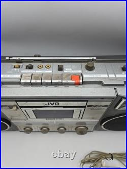Vintage Boombox JVC RC-770JW Stereo Radio Cassette Recorder FOR PARTS EATS TAPES