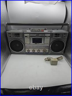 Vintage Boombox JVC RC-770JW Stereo Radio Cassette Recorder FOR PARTS EATS TAPES
