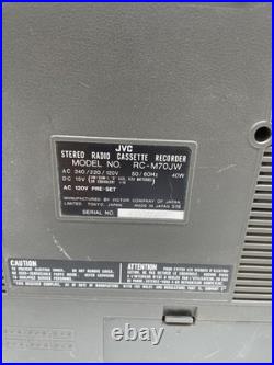 Vintage Boombox JVC RC-M70JW Radio Cassette Player FOR PARTS PLEASE READ