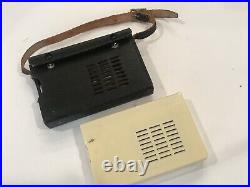 Vintage Bulova 7 Transistor Radio With Leather Case PARTS ONLY DOES NOT WORK