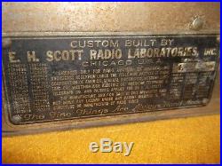 Vintage Chrome E. H. Scott Allwave Chassis Radio Labs L-351 As Is For Parts Repair