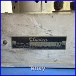 Vintage Clarion Tube Radio Chassis L10765 -10 USA Antique Parts/Repair