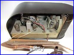 Vintage Continental Black Plastic Art Deco Tube Clock Radio Model 1600 Parts