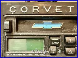 Vintage Corvette Kenwood AM/FM Cassette Radio KRC-1007 Untested For Parts Only