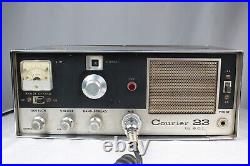 Vintage Courier 23 CB TUBE Radio /Courier 527 Microphone SOLD AS-IS PARTS/REPAIR