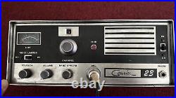 Vintage Courier 23 CB TUBE Radio withCourier Microphone SOLD AS-IS PARTS/REPAIR
