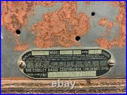 Vintage Crosley Tube Radio Chassis 168 Cathedral for parts or project