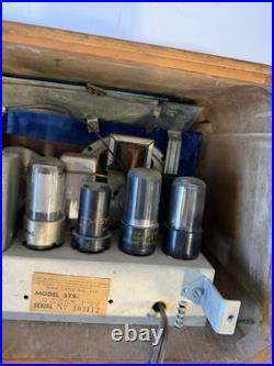 Vintage Detrola Model 579 Wooden Tube Radio For Parts
