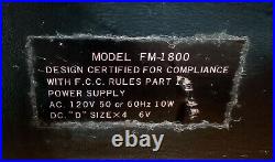 Vintage Electra 8 Band Multi-Wave Solid State Radio Model FM-1800Parts Or Repair