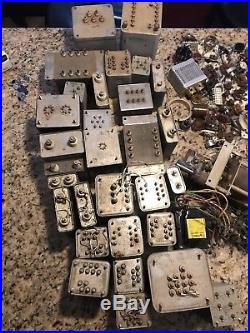 Vintage Electronic Parts Stereo Radio Transistor Transformer Capacitor Pots Lot