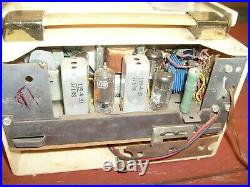 Vintage FADA tube Radio P-86 Ivory Plastic Radio For parts or repair