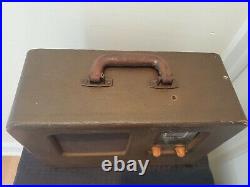 Vintage Fada Radio P-28A Suitcase Style Simulated Snakeskin-leather (for parts)