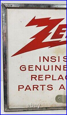 Vintage Framed Zenith Replacement Parts And Tubes Sign Cardboard Framed Sign