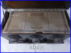 Vintage Freshman Masterpiece Radio withInstructions/Log Chart-Parts or Repair