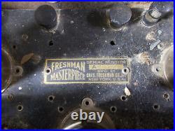 Vintage Freshman Masterpiece Radio withInstructions/Log Chart-Parts or Repair