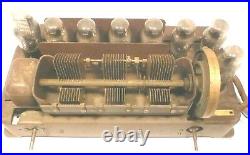 Vintage GRAYBAR 340 / RCA parts Untested CHASSIS with 8 TUBES & BRASS TUNING CAPS