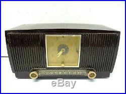 Vintage Gebraucht General Electric Ge Braun Uhr Schlauch Radio Parts