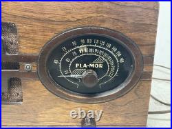 Vintage General Electric Pla-Mor Wooden Tube Radio B273699 Powers On Parts Read