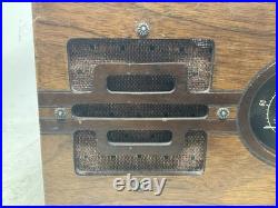 Vintage General Electric Pla-Mor Wooden Tube Radio B273699 Powers On Parts Read