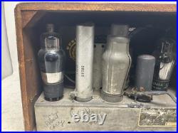 Vintage General Electric Pla-Mor Wooden Tube Radio B273699 Powers On Parts Read
