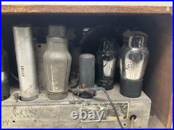 Vintage General Electric Pla-Mor Wooden Tube Radio B273699 Powers On Parts Read