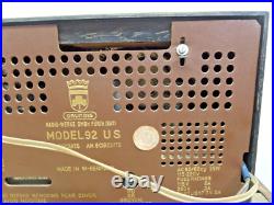Vintage Grundig Majestic Model 92 US Radio Germany NOT TESTED PARTS/REPAIR ONLY