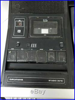 Vintage Grundig Studio 3010 Turntable AM/FM Cassette Player Parts or Repair