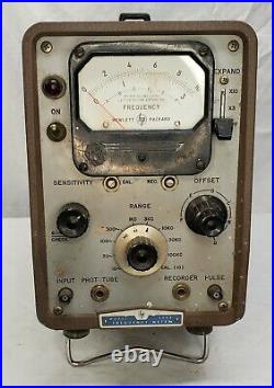 Vintage HP 500B -Frequency Meter -Ham Radio -Fires Up-Un-Tested -Parts or Repair