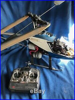 Vintage HPI Sanwa KALT 50006 Mercury CCPM Helicopter with Radio R/C Control Parts