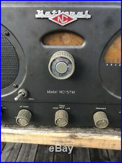 Vintage HTF National NC-57M Radio Reciever For Parts Or Repair