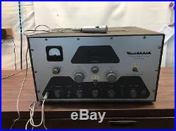 Vintage Heathkit Transmitter Cb Radio Dx-100b + Microphone For Parts Or Repair
