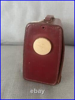 Vintage His Master's Voice Transistor Radio Red leather case HMV UNTESTED Parts